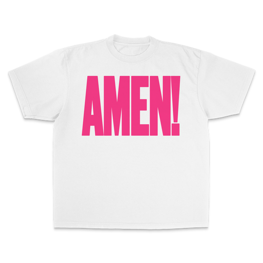 Amen Tee White/Pink