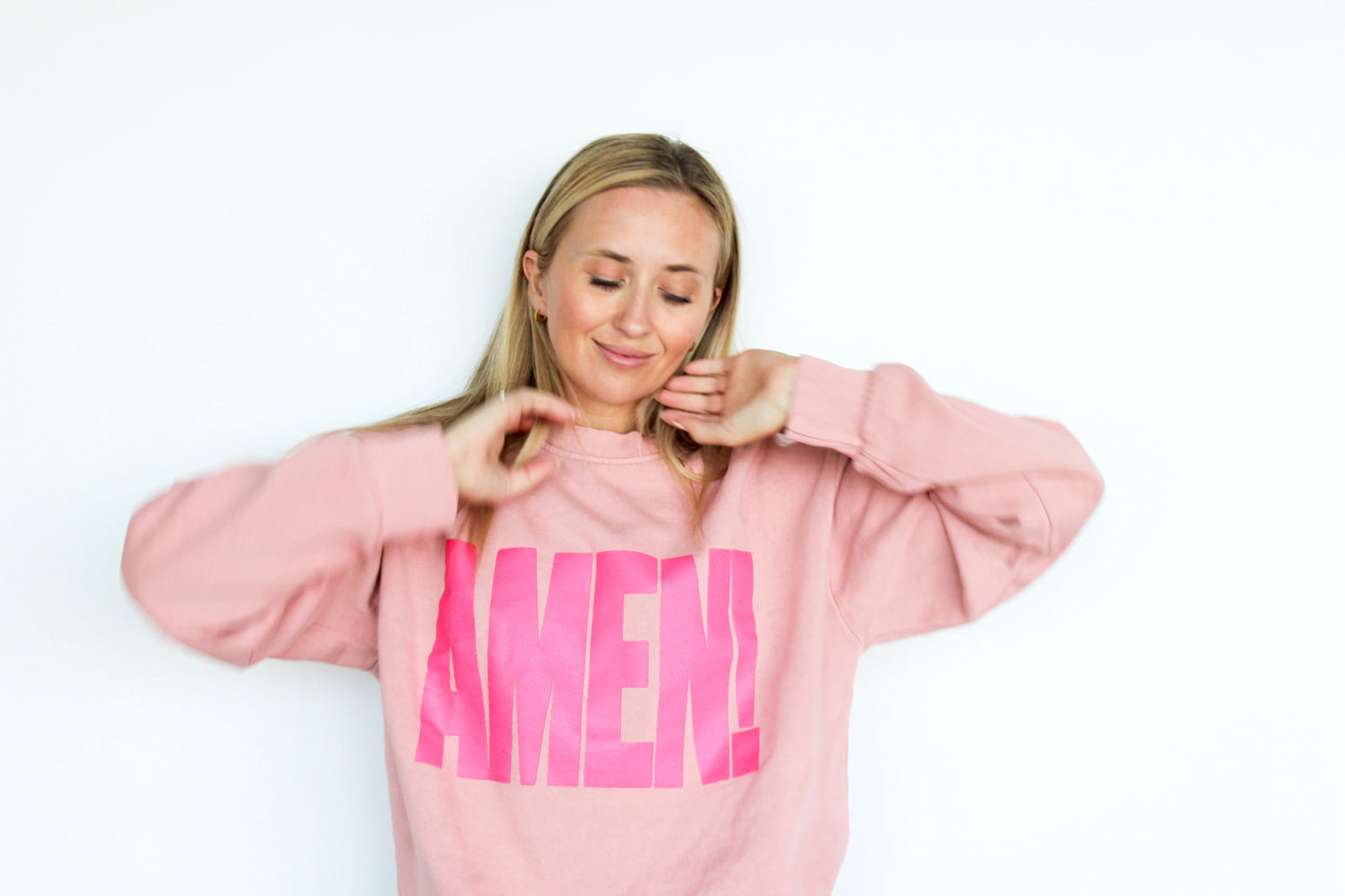 Amen, Pink Crewneck Sweater